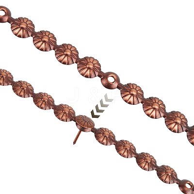 5Bags Flower Iron Decoration Strip FIND-GF0008-41A-R-1