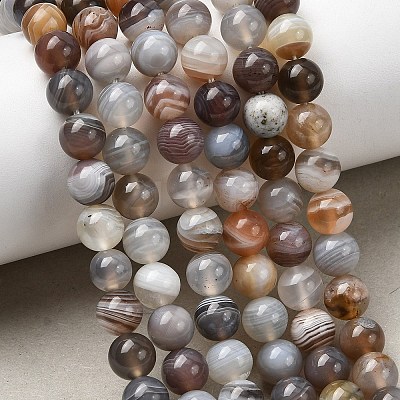Natural Botswana Agate Beads Strands G-H334-A01-01-1