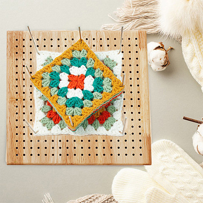 Square Wooden Crochet Blocking Board PW-WG70963-01-1