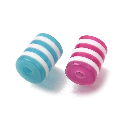 Opaque Stripe Resin Beads RE-CBA0A57-11-1