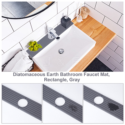 Diatomaceous Earth Bathroom Faucet Mat FIND-WH0139-816A-1