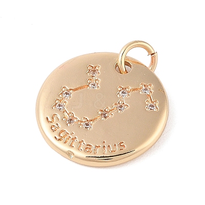 Brass with Clear Cubic Zirconia Pendants LS-KK-N256-24I-G-1