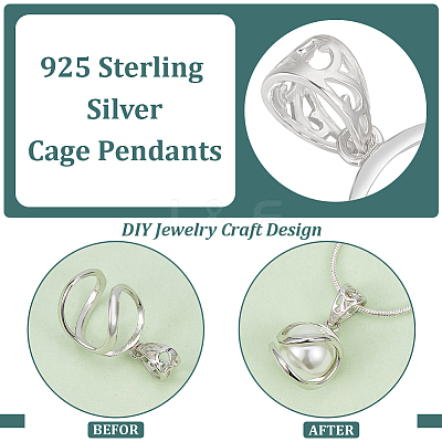 1Pc Sterling Silver Pendant Cabochon Setting STER-BC0002-52-1