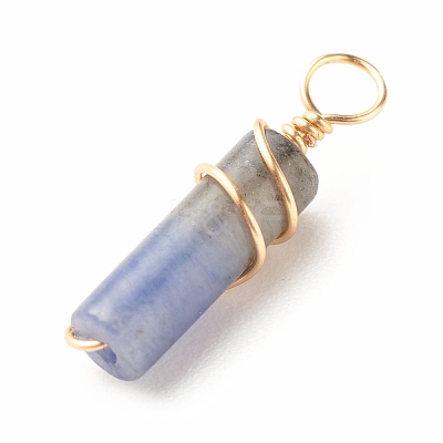 Natural Sodalite Pendants PALLOY-JF01453-03-1