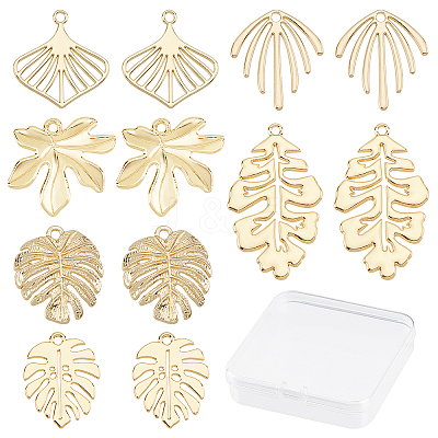 36Pcs 6 Style Baking Paint Alloy Pendants FIND-SC0002-32-1