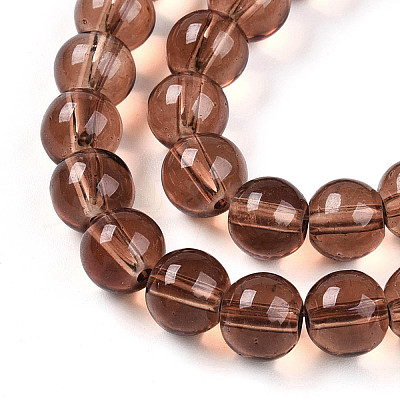 Baking Paint Transparent Glass Beads X1-DGLA-N006-8mm-11-1