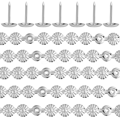 5Bags Flower Iron Decoration Strip FIND-GF0008-41A-P-1