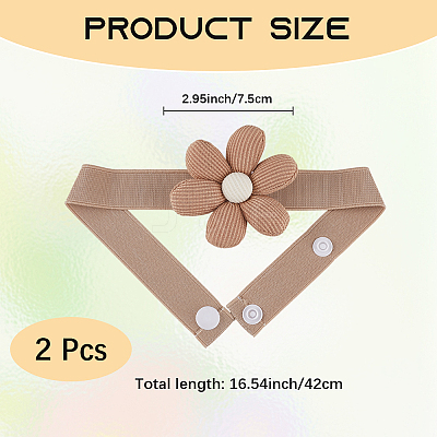 Fibre Flower Curtain Tiebacks AJEW-WH20022-50B-02-1