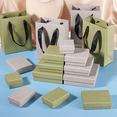 4Pcs Rectangle Paper Jewelry Display Cases CON-TA0001-39B-02-1
