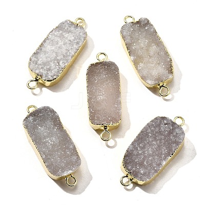 Natural Dyed Quartz Crystal Links Connector Charms G-K189-02LG-02-1