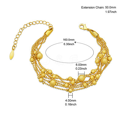 Brass Multi-Strand Bracelets JB629A-1