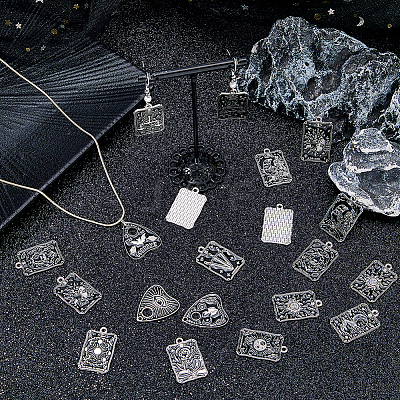 28Pcs 14 Styles Alloy Enamel Pendants ENAM-HS0001-12-1
