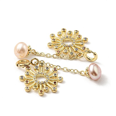 Natural Freshwater Pearl Pendant Decorations SSHEL-R050-06G-1