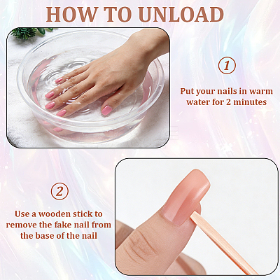 1Set Plastic Full Cover Press On False Nails MRMJ-CP0001-69-1