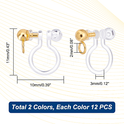 Transparent U Type Alloy Ear Clip PALLOY-PH0012-72-1
