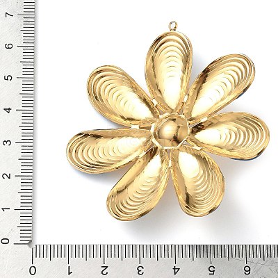 304 Stainless Steel Enamel Big Pendants STAS-L026-05G-1