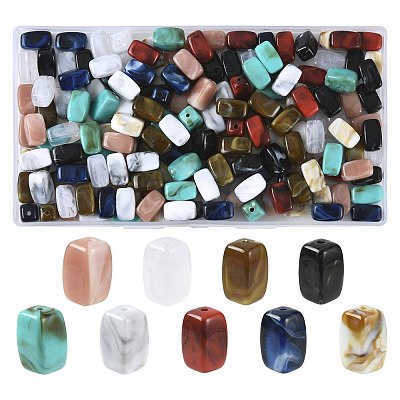 180Pcs 9 Colors Acrylic Beads OACR-FS0002-55-1