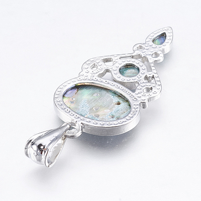 Abalone Shell/Paua Shell Pendants X-SSHEL-P014-18-1