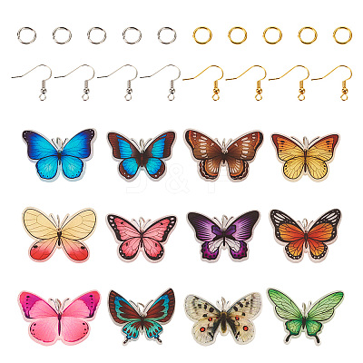 DIY Butterfly Earring Making Kit DIY-TA0006-02-1