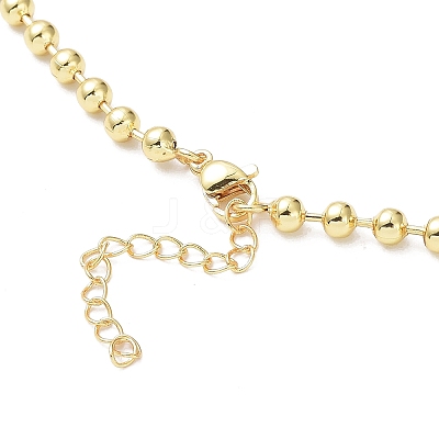 Rack Plating Brass Ball Chain Necklaces for Women NJEW-G102-01B-G-1