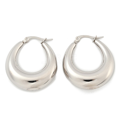 Non-Tarnish 304 Stainless Steel Chunky Hoop Earrings for Women EJEW-F280-06E-P-1