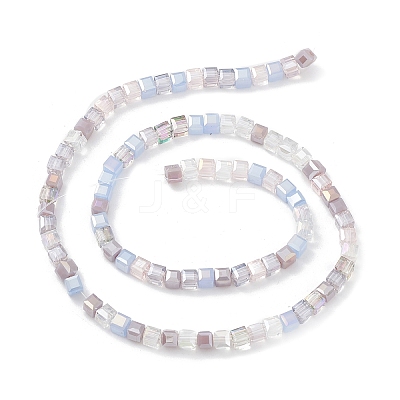 Gradient Color Electroplate Glass Bead Strands GLAA-E042-05D-1