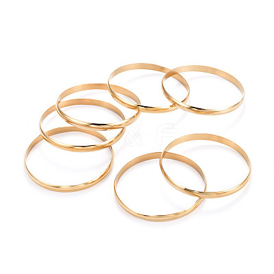 Fashion 201 Stainless Steel Bangle Sets BJEW-L664-024A-G-1-1