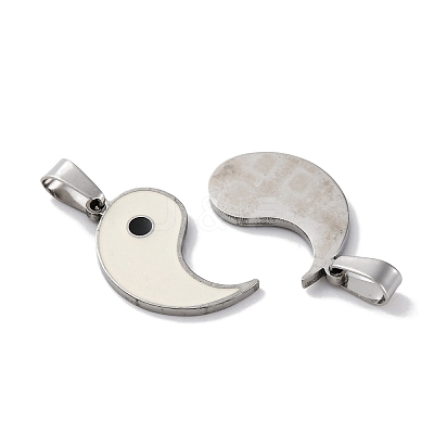 201 Stainless Steel Split Pendants STAS-Q342-17P-1