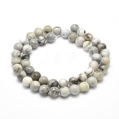 Natural Agate Beads Strands G-F475-07-8mm-1