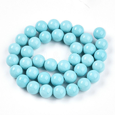 Synthetic Turquoise Beads Strands G-A255-A04-03B-1