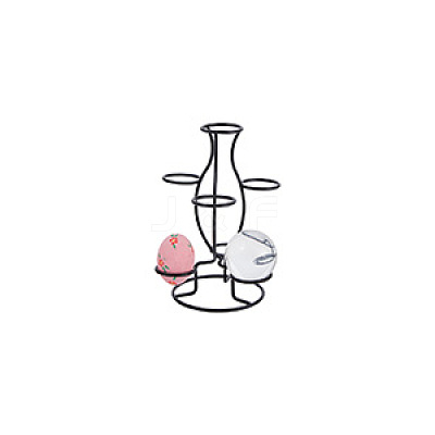 7-Slot Iron Easter Egg Display Stands ODIS-WH0058-21B-EB-1