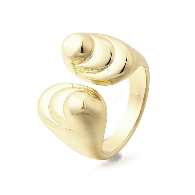 Brass Cuff Rings for Women RJEW-G347-03G-1