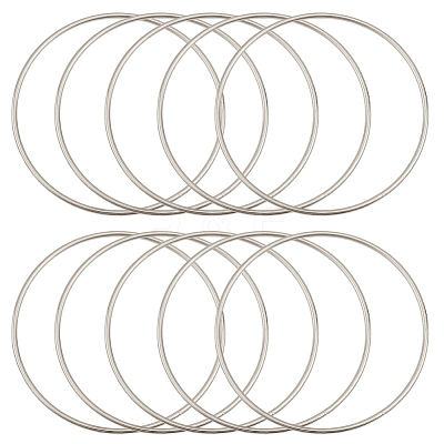 10Pcs Iron Ring for DIY Woven Net/Web with Feather IFIN-SP0001-56A-P-1