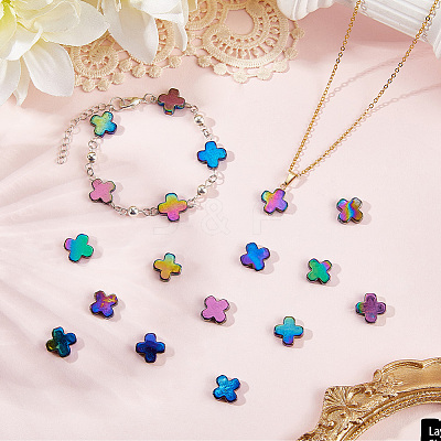 60Pcs Electroplated Natural Shell Beads SHEL-SC0001-87-1