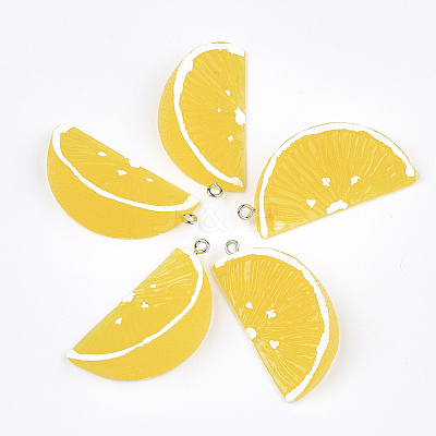 Resin Pendants X-RESI-T028-56C-1