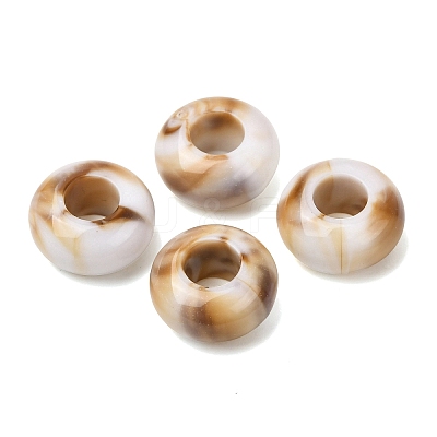 Two Tone Opaque Acrylic Imitation Gemstone European Beads SACR-K005-04B-1