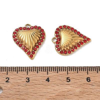 304 Stainless Steel Rhinestone Pendants RB-CBA7A56-01A-G-1