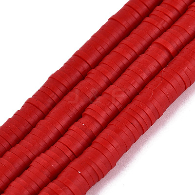 Handmade Polymer Clay Beads Strands CLAY-R089-6mm-036-1