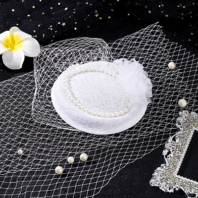 Polyester Birdcage Bridal Veil Netting AJEW-WH0471-103B-02-1