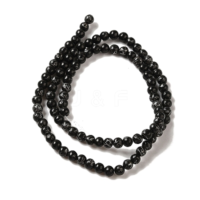 Synthetic Silver Line Coal Quartz Beads Strands G-Q161-A01-01-1