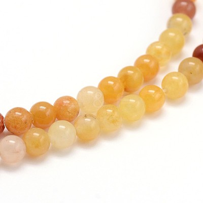 Natural Topaz Jade Round Bead Strands G-J303-02-4mm-1