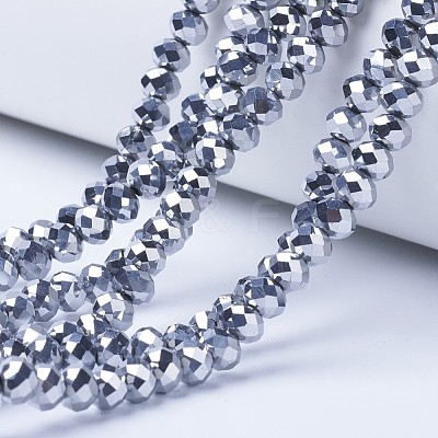 Electroplate Transparent Glass Beads Strands EGLA-A034-T6mm-UA05-1