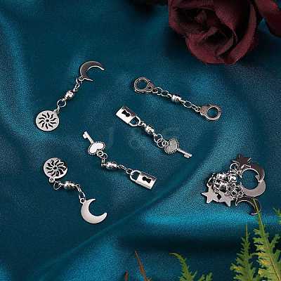 20 Sets 4 Style Round Brass Magnetic Clasps FIND-SZ0001-94-1
