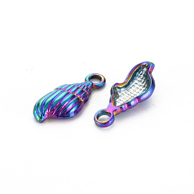 201 Stainless Steel Shell Pendants STAS-S119-054-1