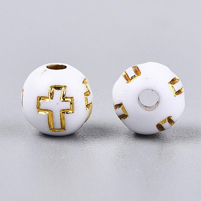 Plating Acrylic Beads X-PACR-Q113-01-1