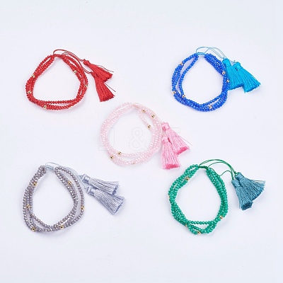 Glass Multi-strand Bracelets BJEW-I237-01-1