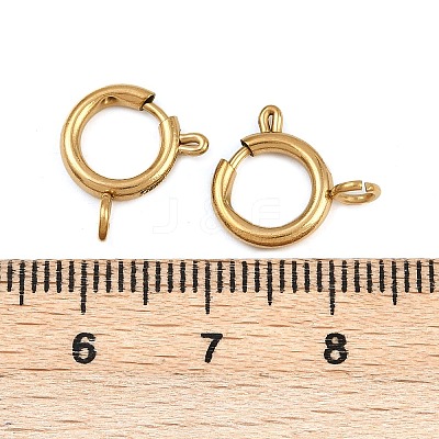 304 Stainless Steel Spring Ring Clasps STAS-B095-05E-G-1