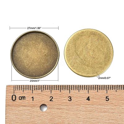Iron Plain Edge Bezel Cups MAK-Q011-25AB-25mm-1