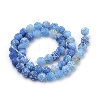 Natural Weathered Agate Beads Strands G-S259-05C-6mm-1