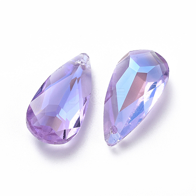 Glass Rhinestone Pendants RGLA-L022-A-371MO-1
